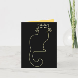 Cartes de chat noir personnalisées Invitations de