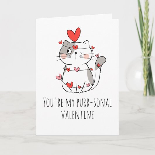 cartes de chat valentine (Devant)