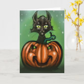 Cartes de chats noires (Fleur jaune)