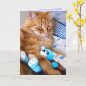 Cartes de chats vides (Fleur jaune)