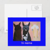 Cartes de chevaux amusantes Personnaliser (Devant / Derrière)