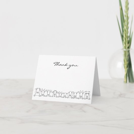 Cartes de chèvre Merci (Devant)