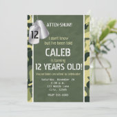 Cartes de chien de l'armée verte Invitations de fê (Debout devant)