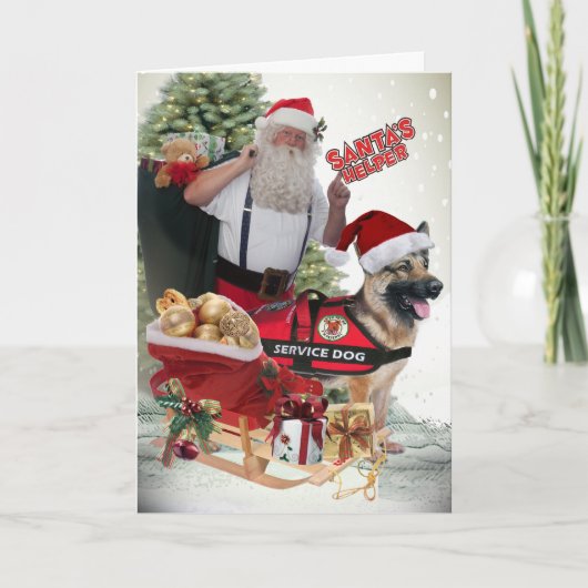 CARTES DE CHIEN DU SERVICE DE PÈRE NOËL DE BERGER (Devant)