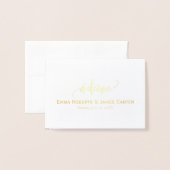 Cartes de choix de menu de mariage avec verdure (Devant avec enveloppe)