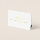 Cartes de choix de menu de mariage avec verdure (Devant)