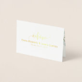 Cartes de choix de menu de mariage avec verdure (Devant)