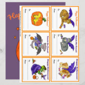 Cartes de classe de fête cadeau Halloween Set 2 (Devant / Derrière)