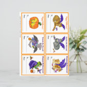 Cartes de classe de fête cadeau Halloween Set 2 (Debout devant)
