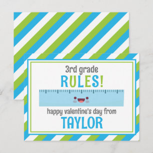 Cartes de classe de la Saint-Valentin pour règle m