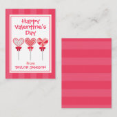 Cartes de classe de Saint Valentin (Devant / Derrière)