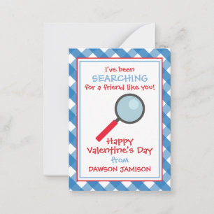 Cartes de classe de Saint-Valentin à la loupe Ging