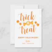 Cartes de classe Halloween (Devant)