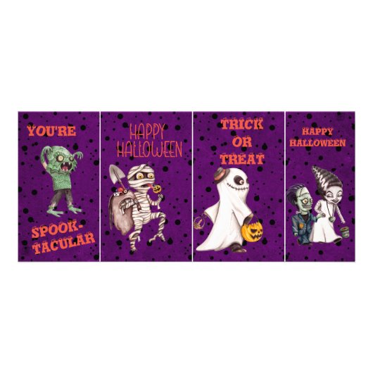 Cartes de classe Halloween Déplaisantes éffrayante (Devant)