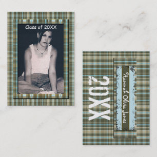 Cartes de classe senior à motif écossais