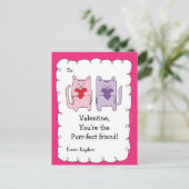 Cartes de classe Valentine pour enfants Chats Kitt (Debout devant)