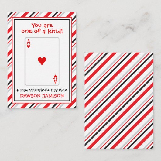 Cartes de classe Valentine's (Devant / Derrière)