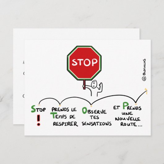 Cartes de coaching : S.T.O.P. (Devant / Derrière)