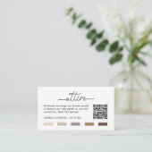 Cartes de code couleur Mariage pas cher (Debout devant)