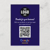 Cartes de code QR pour avis Google | Encarts pour (Devant)