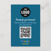 Cartes de code QR pour avis Google | Remerciement (Devant)