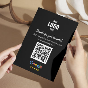Cartes de code QR pour avis Google Remerciement
