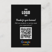Cartes de code QR pour avis Google | Remerciement (Devant)