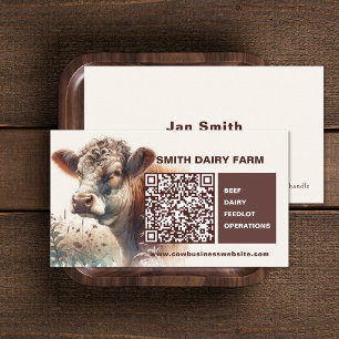 Cartes de code QR pour vache Business