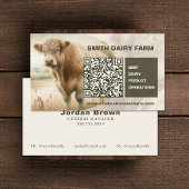 Cartes de code QR pour vache Business