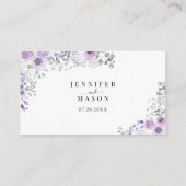 Cartes de code RSVP QR Lavender Purple Floral Wedd (Dos)