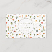 Cartes de code RSVP QR pour le mariage des fleurs  (Dos)