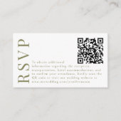 Cartes de code RSVP QR pour le mariage des fleurs  (Devant)
