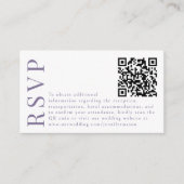Cartes de code RSVP QR pour mariage fleuri de lava (Devant)