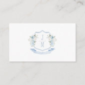 Cartes de code RSVP QR pour mariage floral bleu cl (Dos)