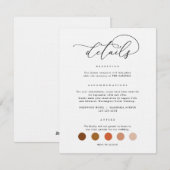 Cartes de code vestimentaire de mariage NUMÉRIQUE (Devant / Derrière)