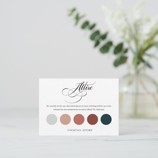 Cartes de code vestimentaire de palette de couleur (Debout devant)