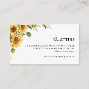 Cartes de code vestimentaire du Mariage de tournes