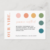 Cartes de code vestimentaire pour mariage d'été mo (Devant)