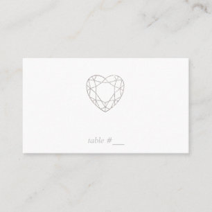 Cartes de coeur géométriques en argent - plat