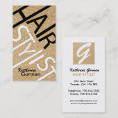 Cartes de coiffeur de parties scintillantes (Devant / Derrière)