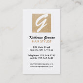 Cartes de coiffeur de parties scintillantes (Dos)