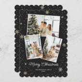 Cartes de collage photo Black Joyer Noël (Devant / Derrière)