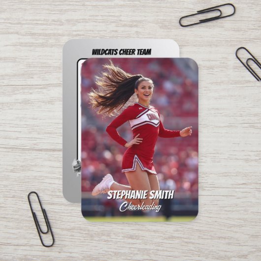 Cartes de collection Cheerleader d'esprit d'équipe (Devant/Arrière en situation)