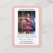 Cartes de collection de danseuses Rose Pailleté Ro (Dos)