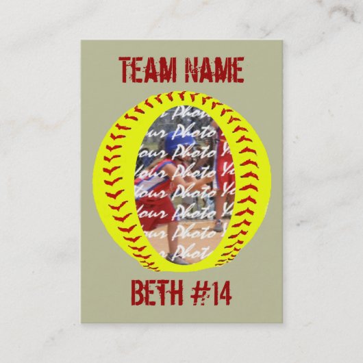 Cartes de collection de photo de joueur (Devant)