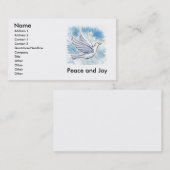 Cartes de colombe de paix et de joie (Devant / Derrière)