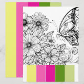 Cartes De Colorage Printemps Pour Adultes (Devant / Derrière)