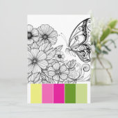 Cartes De Colorage Printemps Pour Papillon Adulte (Debout devant)
