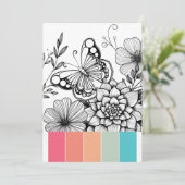 Cartes de coloriage de papillon Art Therapy (Debout devant)