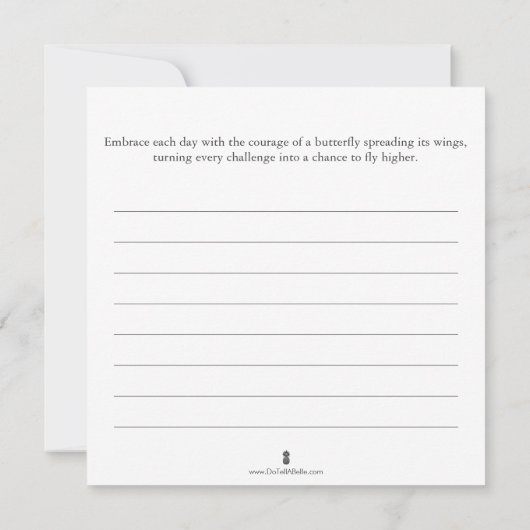 Cartes de coloriage papillon avec Journal (Dos)